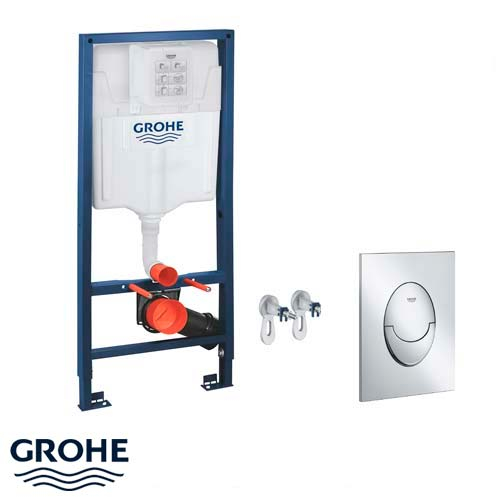 Инсталляция для унитаза в сборе Grohe Rapid SL, кнопка Skate Air S (39503000)
