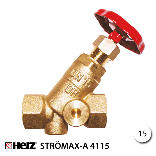 Вентиль запорный Herz STRÖMAX-А 4115 DN15 | Rp1/2" (1411511)