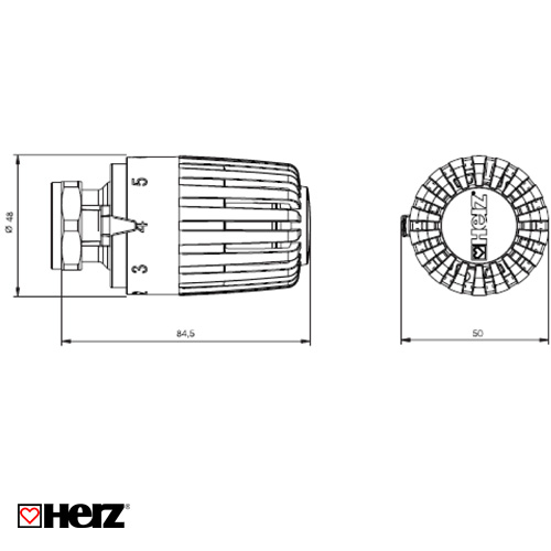 Термоголовка HERZ PROJECT М28х1,5 (1726016)