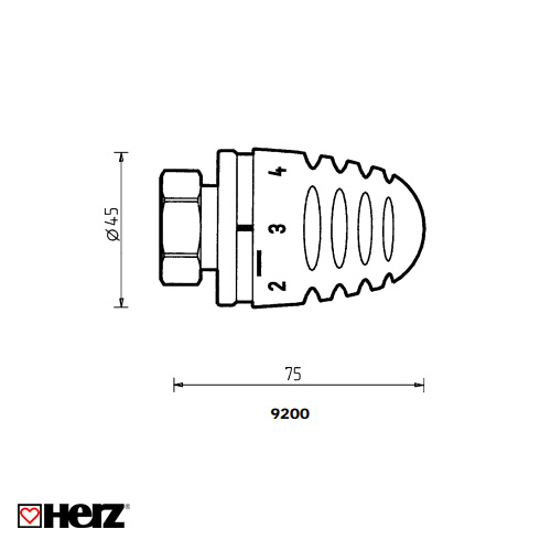 Термоголовка HERZ MINI М28х1,5 (1920030)