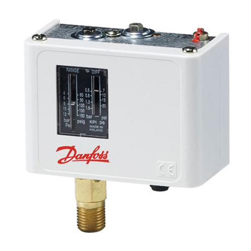 Danfoss KPI 35 Реле тиску | -0,2...8 бар | диференціал 0,4-1,5 бар | 1/2" (060-132466)