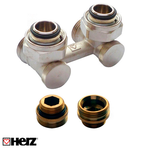Вузол нижнього підключення кутовий Herz 3000 Rp1/2" x G3/4" (1376642)
