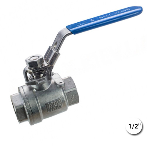 Кран кульовий нержавіючий 1/2" ВВ Ду 15 Ру 63 AISI316