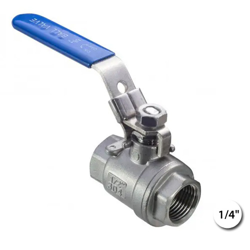 Кран кульовий нержавіючий 1/4" ВВ Ду 8 Ру 63 AISI304