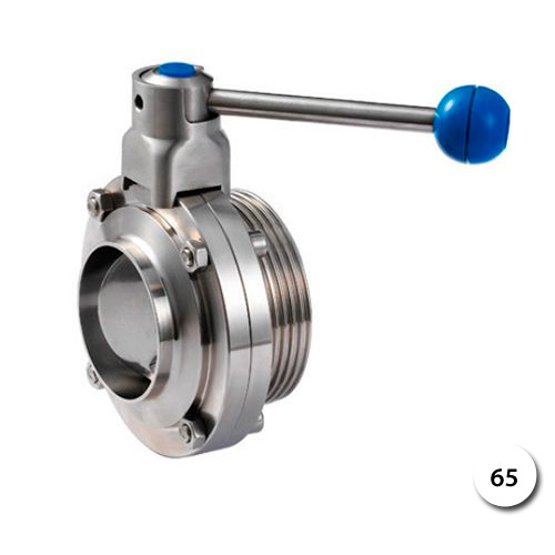 Затвор дисковый нержавеющий резьба/сварка Ду 65 Ру 10 AISI304