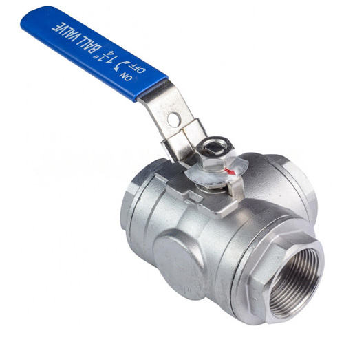 Кран шаровый нержавеющий 3-х ходовой тип-L 1 1/2" Ду 40 Ру 63 AISI304