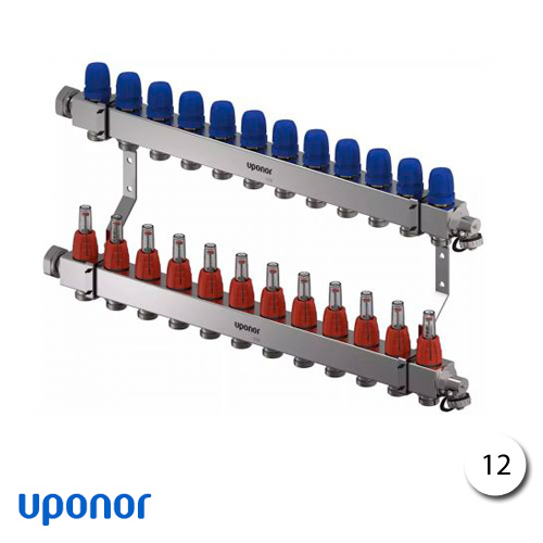 Коллектор из н/ж стали Uponor Vario C FM 12x3/4 Euro | 12 контуров (1133480)