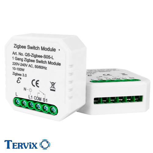Розумний вимикач Tervix Pro Line ZigBee Switch | 1 клавіша | без нуля (432141)