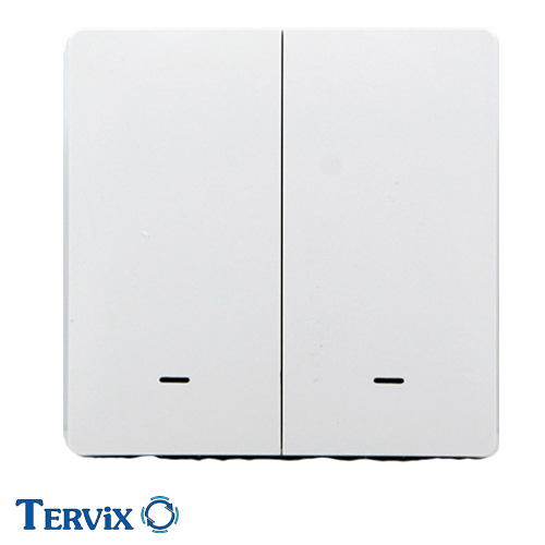 Умный клавишный выключатель Tervix Pro Line ZigBee Push Switch, 2 клавиши (433111)