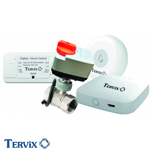 Система захисту від потопу для розумного будинку Tervix Premium ZigBee Water Stop на 1 трубу 1/2" (4912621)