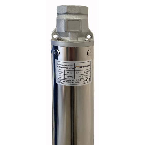 Скважинный насос 3.5" Optima PM 3,5SDm3/13, 0.55 кВт, 79 м, 1~230В, кабель 1,5 м (000017619)