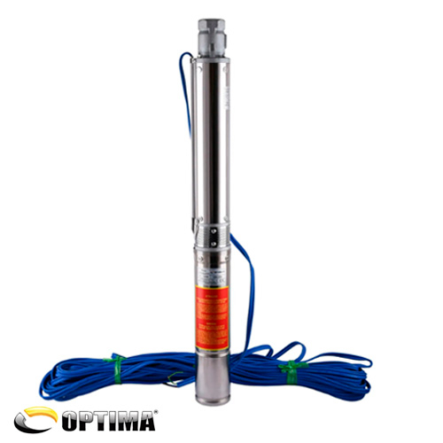Свердловинний насос 3,5" Optima PM 3,5SDm3/9, 0,37 кВт, 55 м, 1~230В, кабель 35 м (000021406)