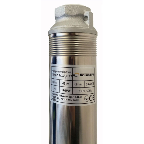 Скважинный насос 3" OPTIMA PM 3SDm2.5/10, 0.37 кВт, 46 м, 1~230В, кабель 15 м (000019661)