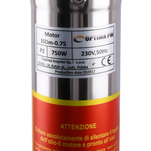 Скважинный насос 3" OPTIMA PM 3SDm2.5/20, 0.75 кВт, 90 м, 1~230В, кабель 55 м (000021405)