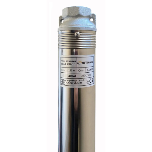 Скважинный насос 3" OPTIMA PM 3SDm2.5/28, 1.1 кВт, 135 м, 1~230В, кабель 15 м (000019667)