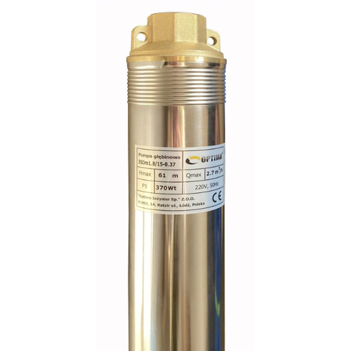 Скважинный насос 3" OPTIMA 3SDm1.8/15, 0.37 кВт, 61 м, пульт, кабель 15 м (000014119)