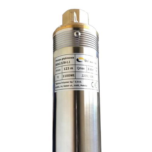 Скважинный насос 3" OPTIMA 3SDm2.5/30, 1.1 кВт, 124 м, пульт, кабель 15 м (000014125)
