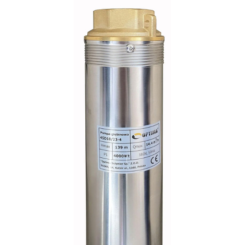 Свердловинний насос OPTIMA 4SD 10/23, 4.0 кВт, 139 м, 3-х фазний (000011692)