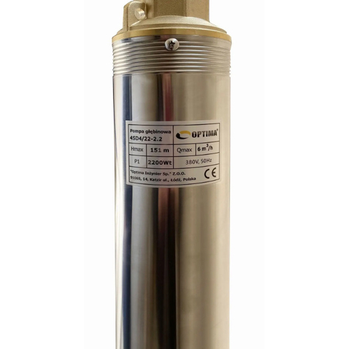 Свердловинний насос OPTIMA 4SD 4/22, 2.2 кВт, 82 м, 3-х фазний (000015592)