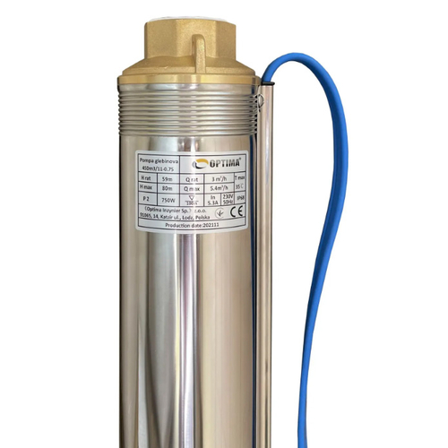 Скважинный насос OPTIMA 4SDm3/11, 0.75 кВт, 80 м, пульт, кабель 1.5 м (000023190)