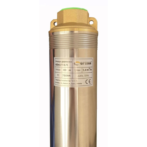 Скважинный насос OPTIMA 4SDm3/11, 0.75 кВт, 80 м, пульт, кабель 15 м (000014138)