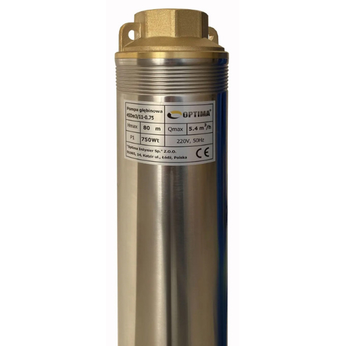 Свердловинний насос OPTIMA 4SDm3/11, 0.75 кВт, 80 м, пульт, кабель 50 м (000014139)