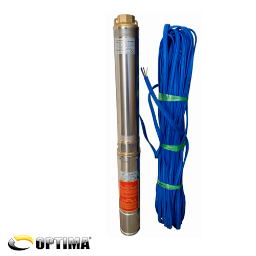 Свердловинний насос OPTIMA 4SDm3/11, 0.75 кВт, 80 м, пульт, кабель 50 м (000014139)
