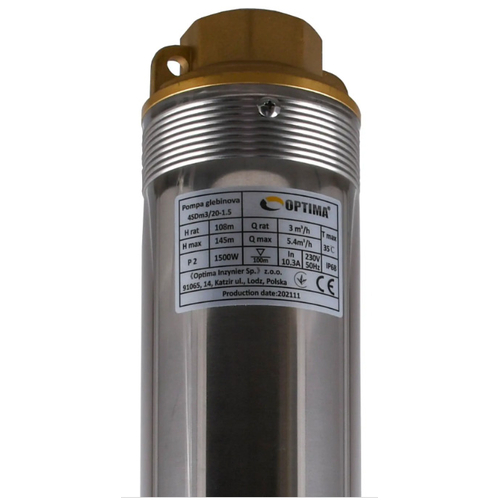 Скважинный насос OPTIMA 4SDm3/20, 1.5 кВт, 145 м, пульт, кабель 1.5 м (000023194)
