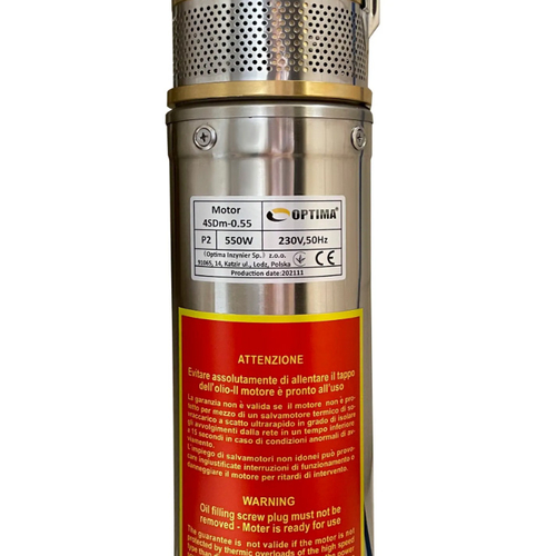 Скважинный насос OPTIMA 4SDm3/9, 0.55 кВт, 65 м, пульт, кабель 1.5 м (000023123)