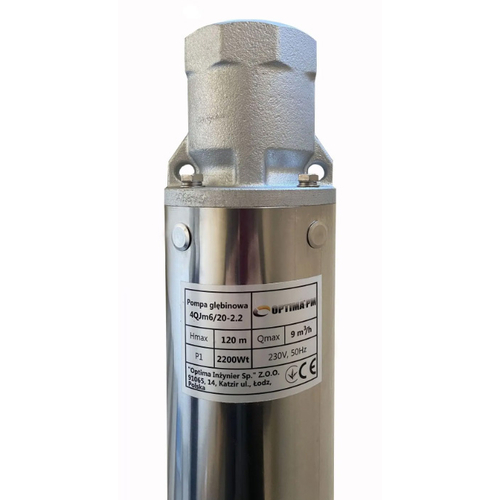 Насос скважинный OPTIMA PM 4QJm6/20, 2.2 кВт, 124 м, кабель 2 м (000017634)