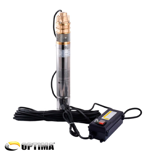 Насос свердловинний вихровий OPTIMA 3SKm100 0.75кВт + кабель 15м + пульт (000019053)