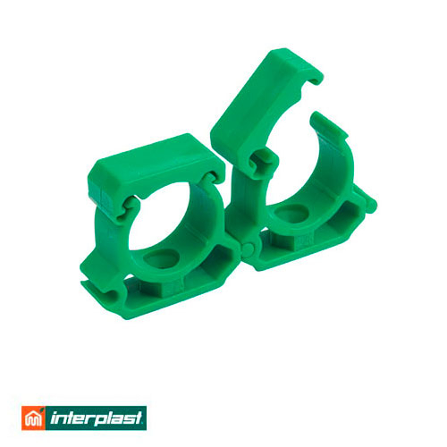 Клипса-хомут для полипропиленовых труб 50 мм Interplast PPR Green (700200050)