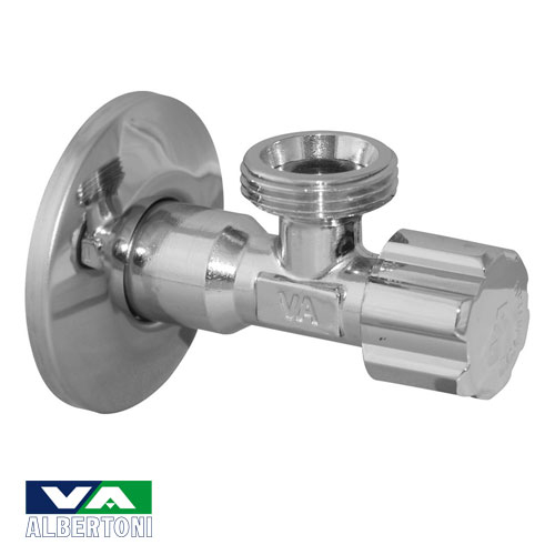 Кран вентильний сантехнічний Albertoni 1/2"-1/2" кутовий (С408681)