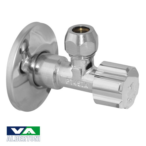 Кран вентильный сантехнический Albertoni 1/2"-3/8" угловой (С406281)
