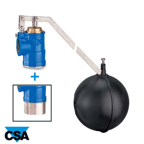 Клапан поплавковий CSA ATHENA 1 1/4" PN16 поліетиленовий поплавець + перехідник 1 1/2" (P070001F03)