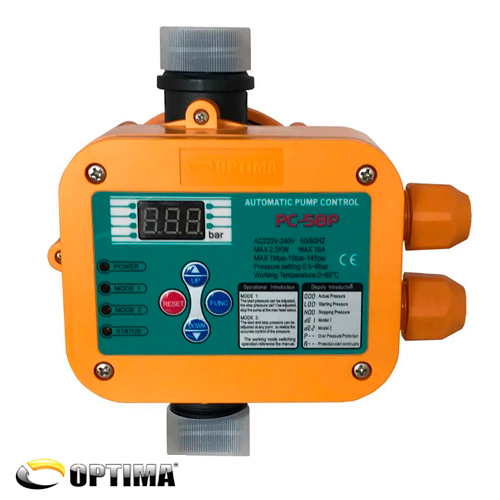 Реле захисту від сухого ходу Optima PC58 P 2.2 кВт (з регульованим діапазоном тиску) (000014036)