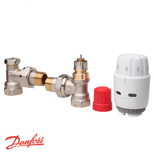 Комплект підключення Danfoss RA-N + RAS-C2 + RLV-S DN15 кутовий (013G2219)