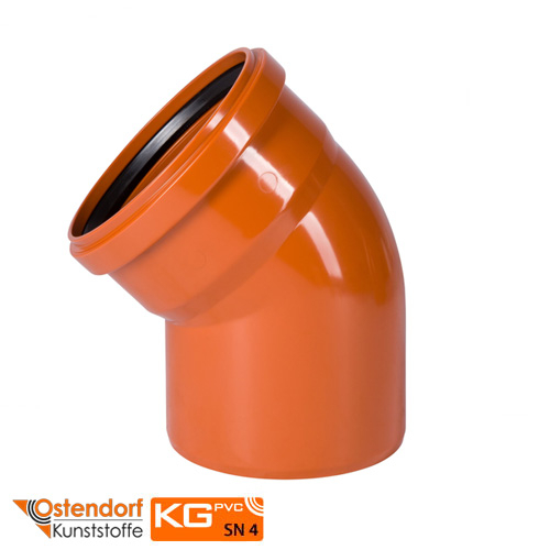 Коліно 400х45° Ostendorf KG ПВХ (226220)