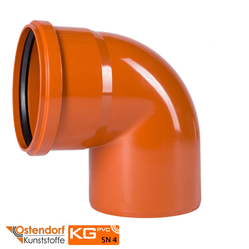 Колено 400х87° Ostendorf KG ПВХ (226240)