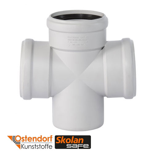 Крестовина Ostendorf Skolan бесшумная 87° 110/110/110 мм