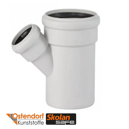 Тройник Ostendorf Skolan бесшумный 45° 110/58 мм