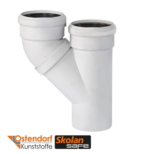 Тройник параллельный Ostendorf Skolan бесшумный 110/110 мм