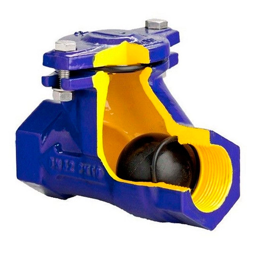 Клапан обратный шаровый муфтовый Zetkama 401B 2 1/2" Ду 65