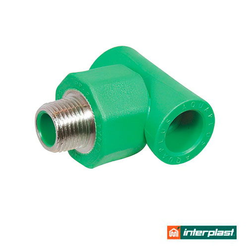 Трійник перехідний 25х1/2" Interplast PPR Green PN30 з зовнішнім різьбленням (790152512)