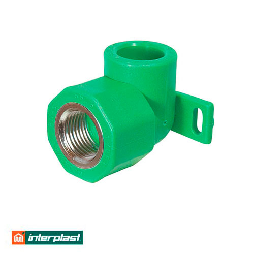 Колено настенное водорозетка 20х1/2" Interplast PPR Green PN30 с внутренней резьбой (790172012)