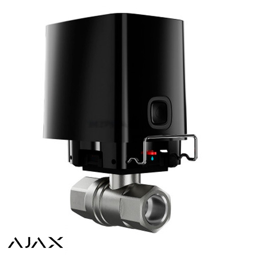 Ajax WaterStop 1/2" DN15 Jeweller Беспроводной кран с дистанционным управлением | черный (52270.146.BL1)