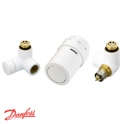 Комплект радиаторный Danfoss RAX-set белый правый (013G4007)