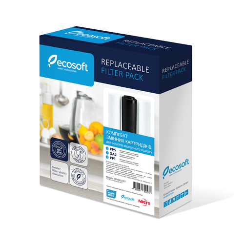 Комплект картриджів Ecosoft 1-2-3 для фільтрів зворотного осмосу (CPV3ECOSTD)