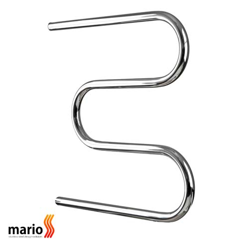 Водяной полотенцесушитель Mario Змейка Ø25 | 525х500х500 с кольцами