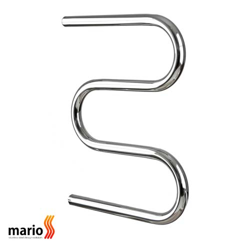 Водяной полотенцесушитель Mario Змейка Ø30 | 530х400х500 с кольцами